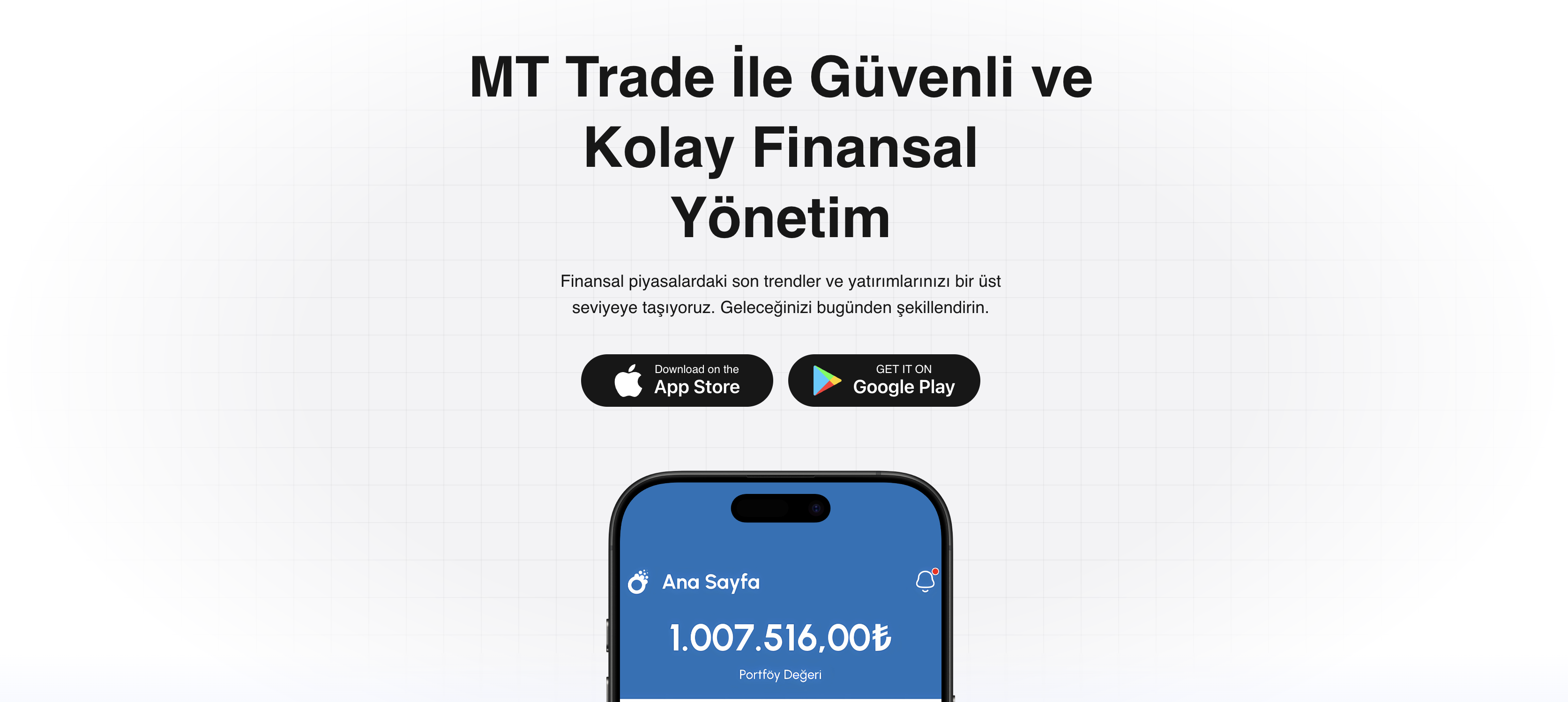 لوحة تحكم MT Trade الرئيسية